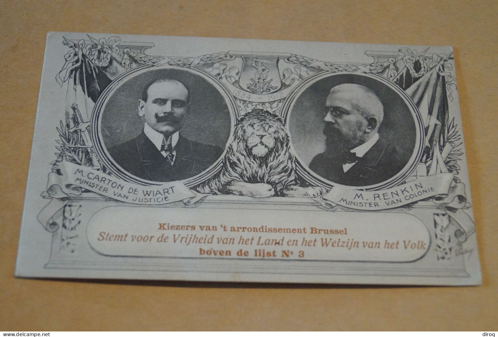 Superbe Ancienne Carte ,RARE , Les élections à Brussel - Otros & Sin Clasificación