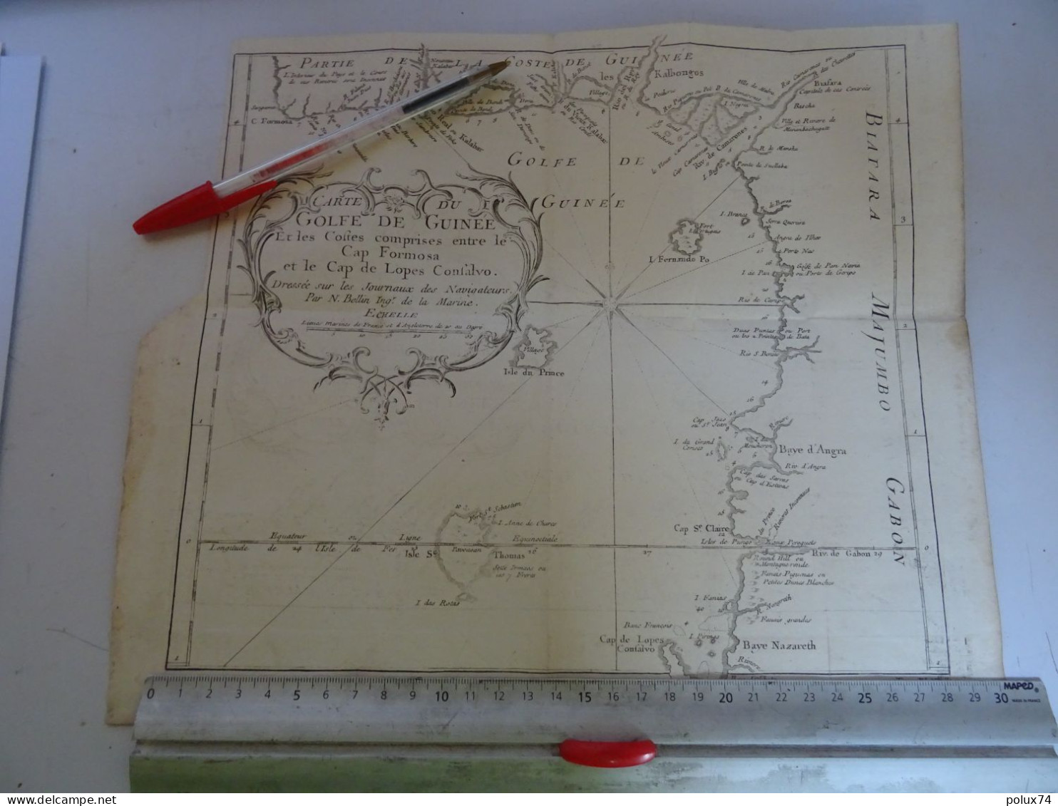 CARTE GOLFE DE GUINEE Ancienne ! - Nautical Charts