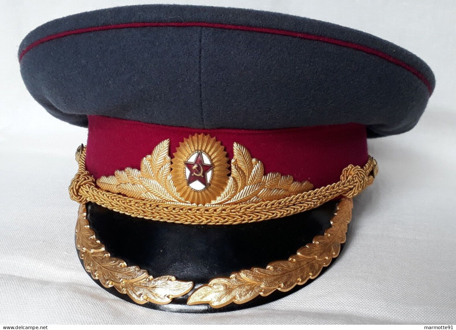 CASQUETTE OFFICIER INFANTERIE URSS GUERRE FROIDE STALINE ARMEE ROUGE - Casques & Coiffures