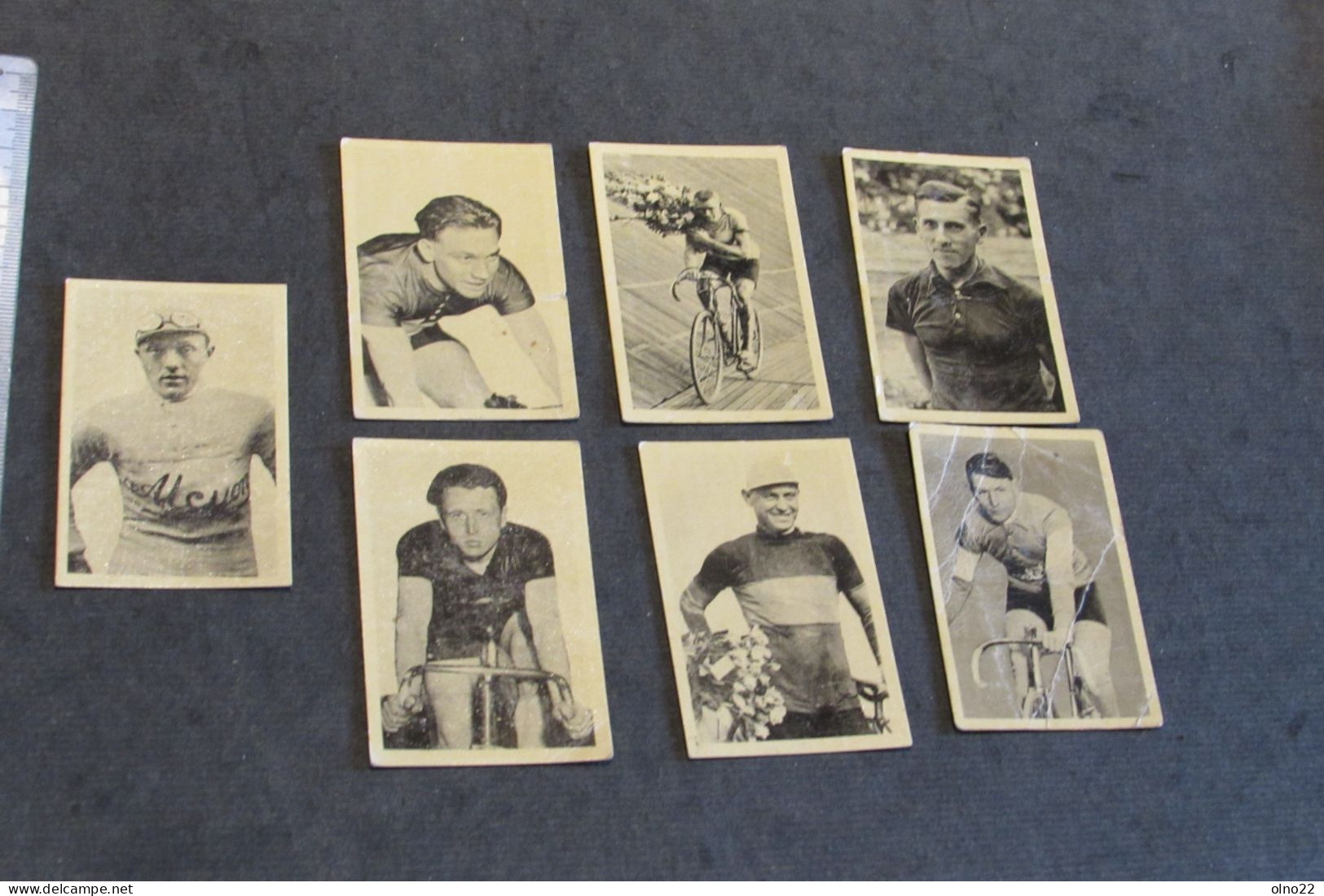 7 VIGNETTES N/B DE COUREURS CYCLISTES ANNEES 20/30 - VOIR SCANS - Cyclisme