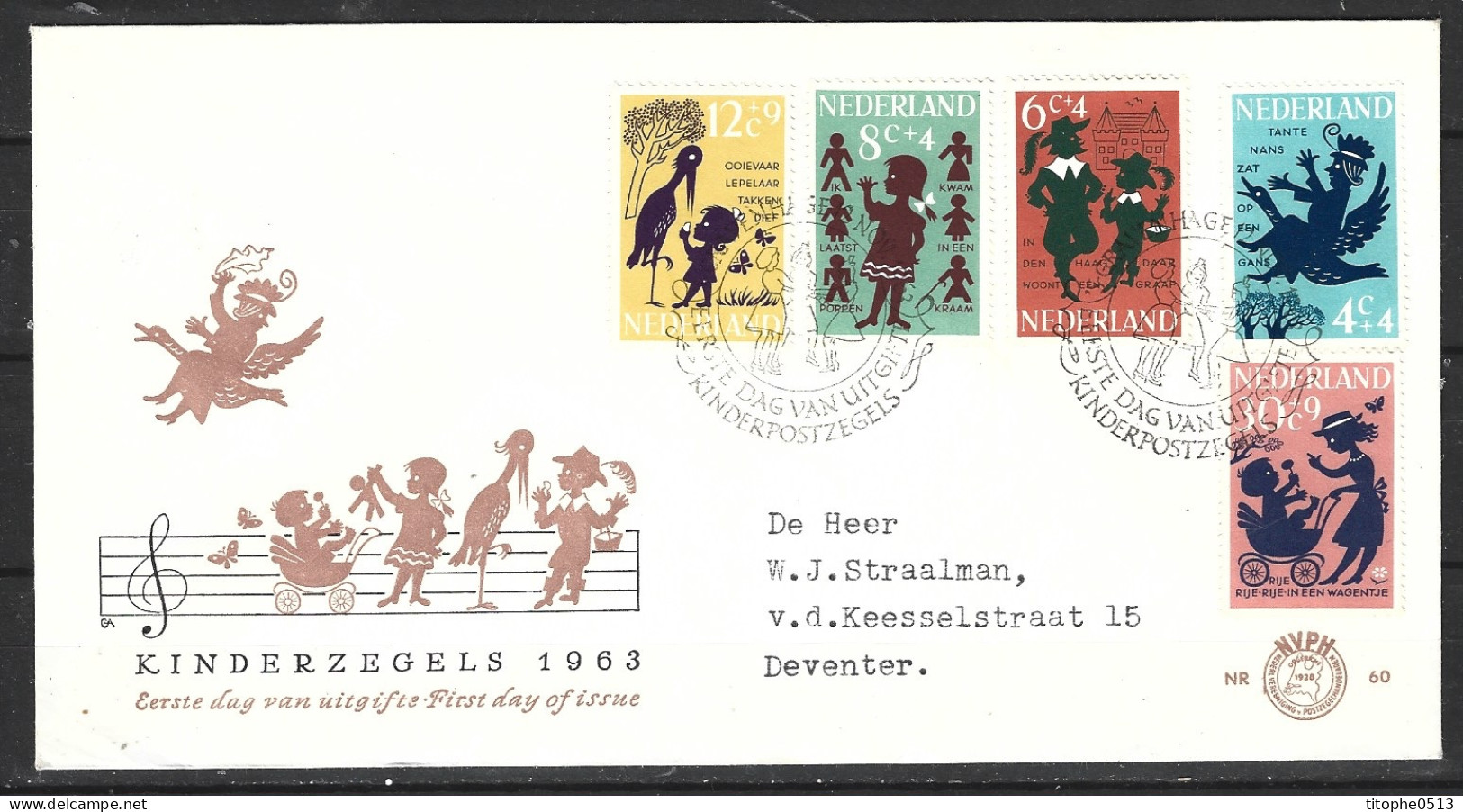 PAYS-BAS. N°782-6 De 1963 Sur Enveloppe 1er Jour. Poupée. - Bambole