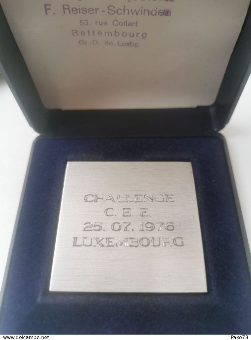 Luxembourg Médaille, Challenge CEE 1976. Karting. Bijouterie Reiser-Schwinden Bettembourg - Sonstige & Ohne Zuordnung