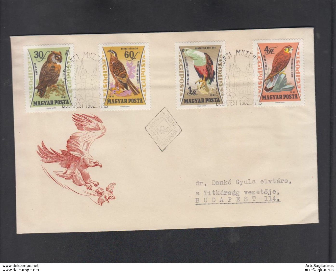 HUNGARY, FDC, FALCONS (008) - Aigles & Rapaces Diurnes