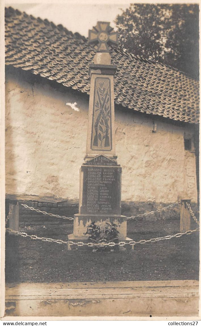 62-LE-CAUROY- CARTE-PHOTO- MONUMENT AUX MORTS - Autres & Non Classés