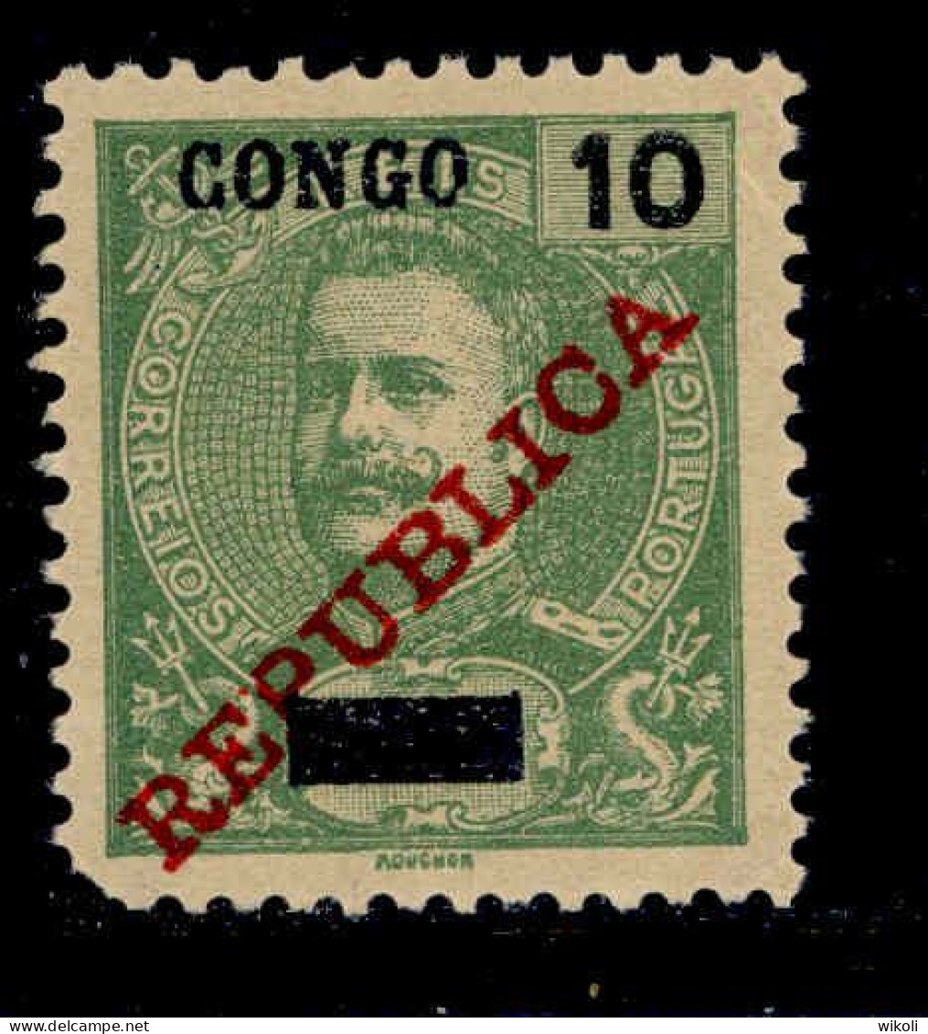 ! ! Congo - 1910 D. Carlos 10 R - Af. 57 - MH - Congo Portugais