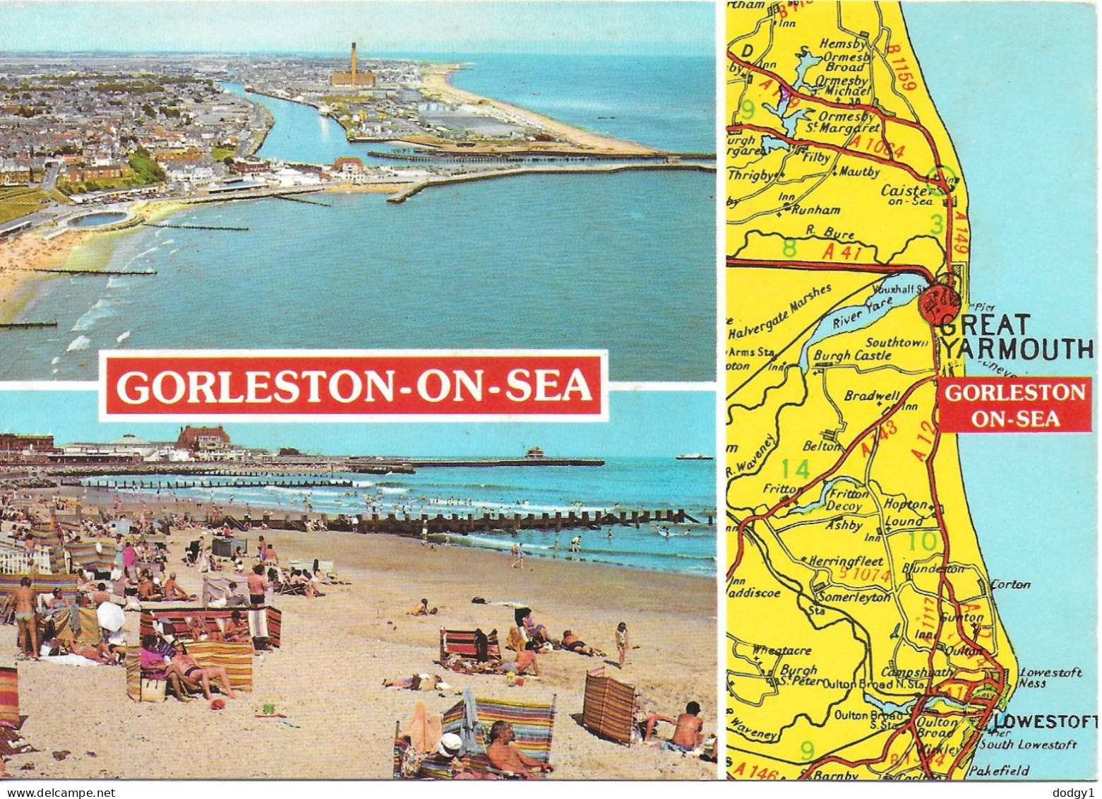 SCENES FROM GORLESTON-ON-SEA, GREAT YARMOUTH, NORFOLK, ENGLAND. UNUSED POSTCARD   Zf4 - Great Yarmouth