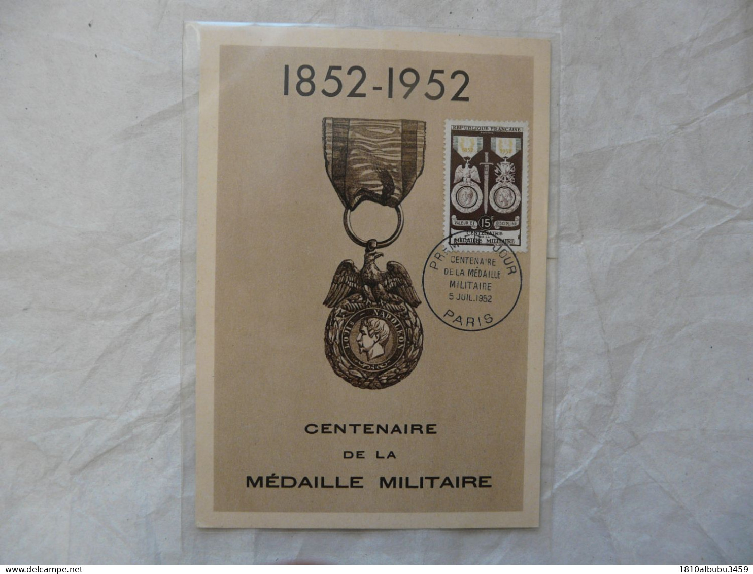 CPA CENTENAIRE DE LA MEDAILLE MILITAIRE 1852-1952 - Ausstellungen