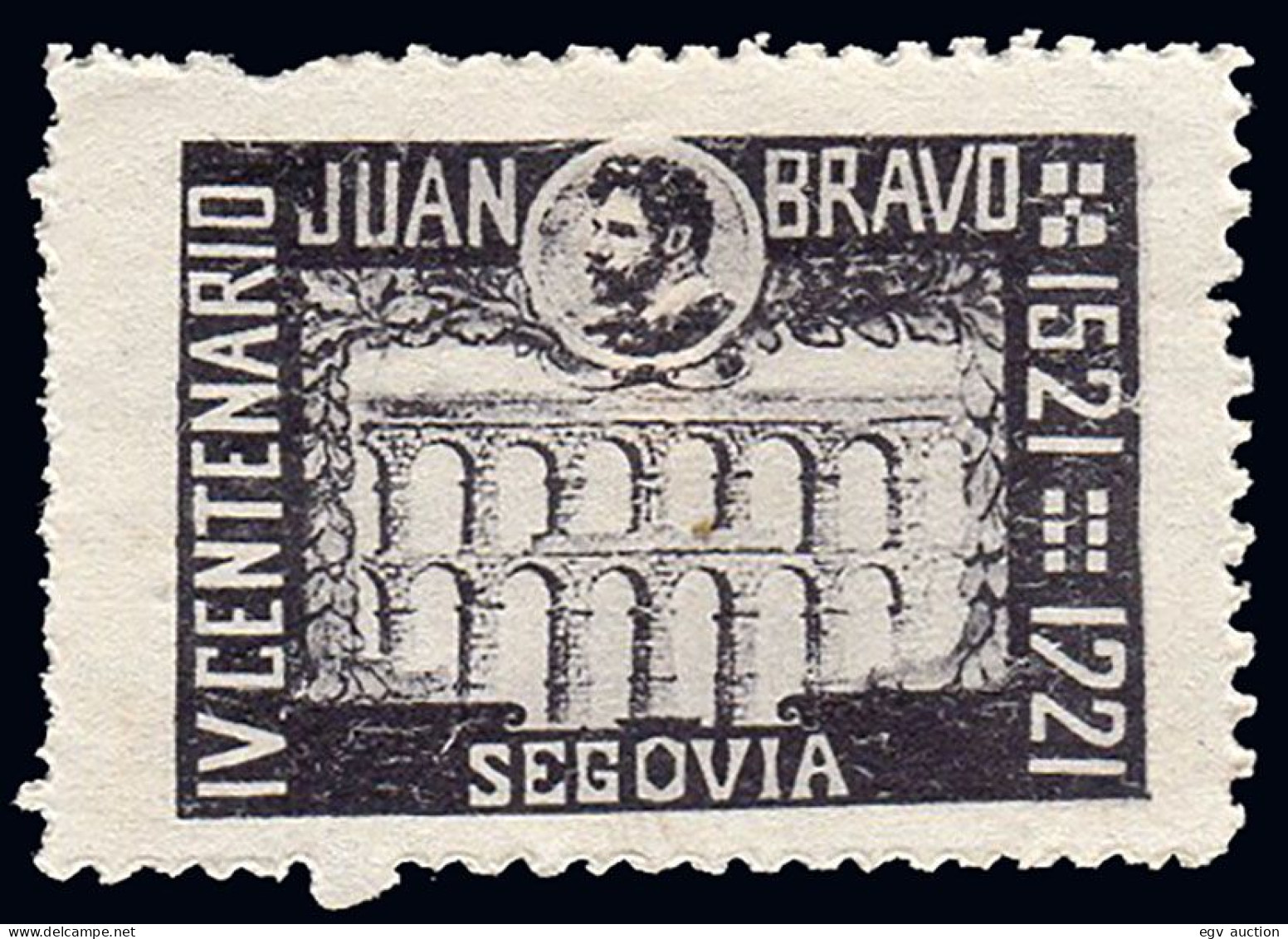 Segovia - Viñetas - * S/Cat. - 1921 "IV Centenario Juan Bravo 1521-1921" - Variedades & Curiosidades