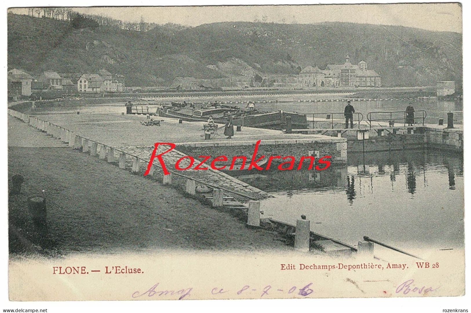 Flone L'Ecluse CPA Animée 1906 AMAY Liege - Amay