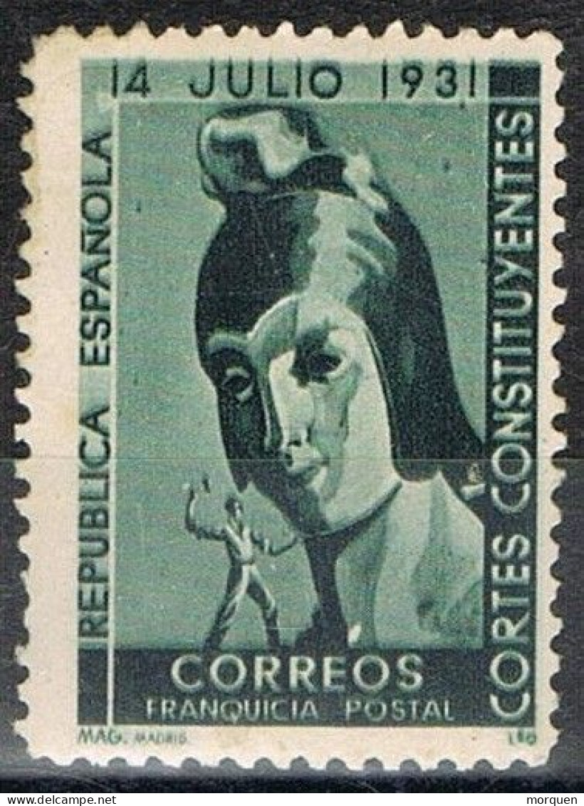 Sello Franquicia Postal  CORTES CONSTITUYENTES, Variedad Impresion ** - Franchise Postale