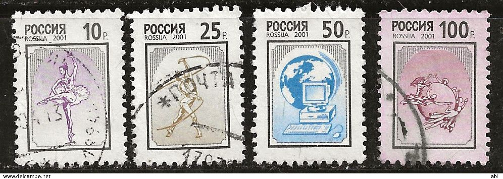 Russie 2001 N° Y&T :  6542 à 6545 Obl. - Used Stamps