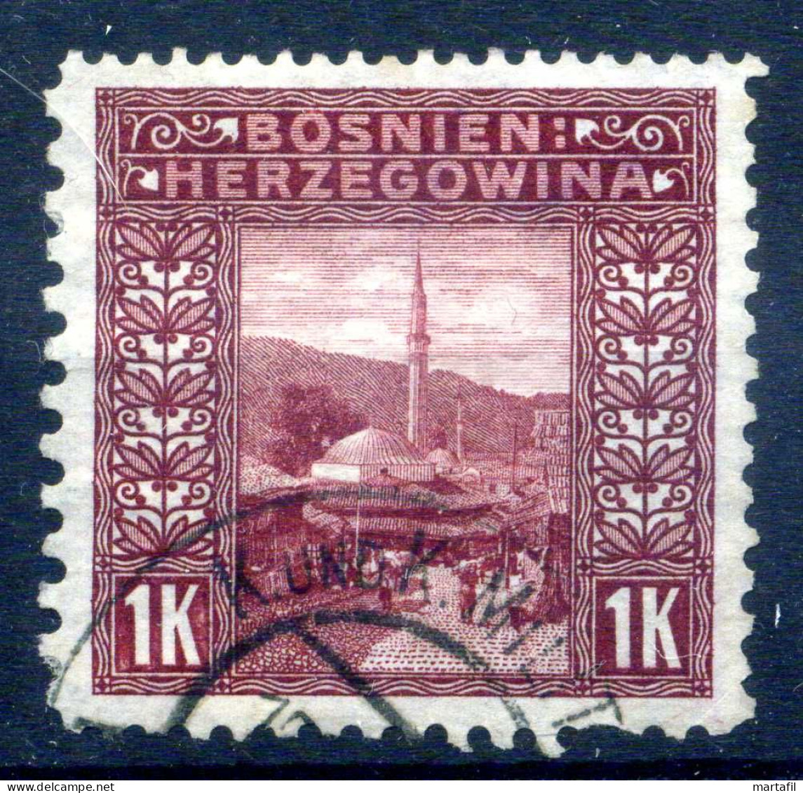 1910 AUSTRIA Levante Bosnia-Erzegovina Posta Militare N.42 USATO - Oostenrijkse Levant