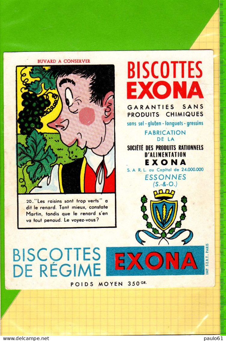 BUVARD &amp; Blotting Paper : Biscottes EXONA  Voyez Vous Le Renard Devinette - Zwieback