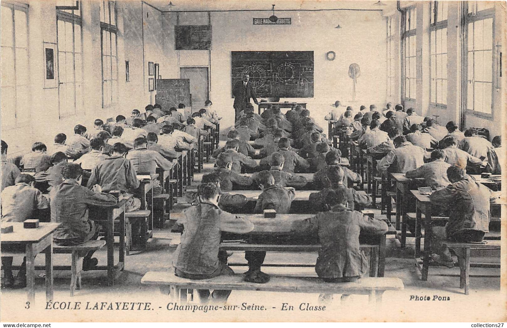 77-CHAMPAGNE-SUR-SEINE- ECOLE LAFAYETTE- EN CLASSE - Champagne Sur Seine