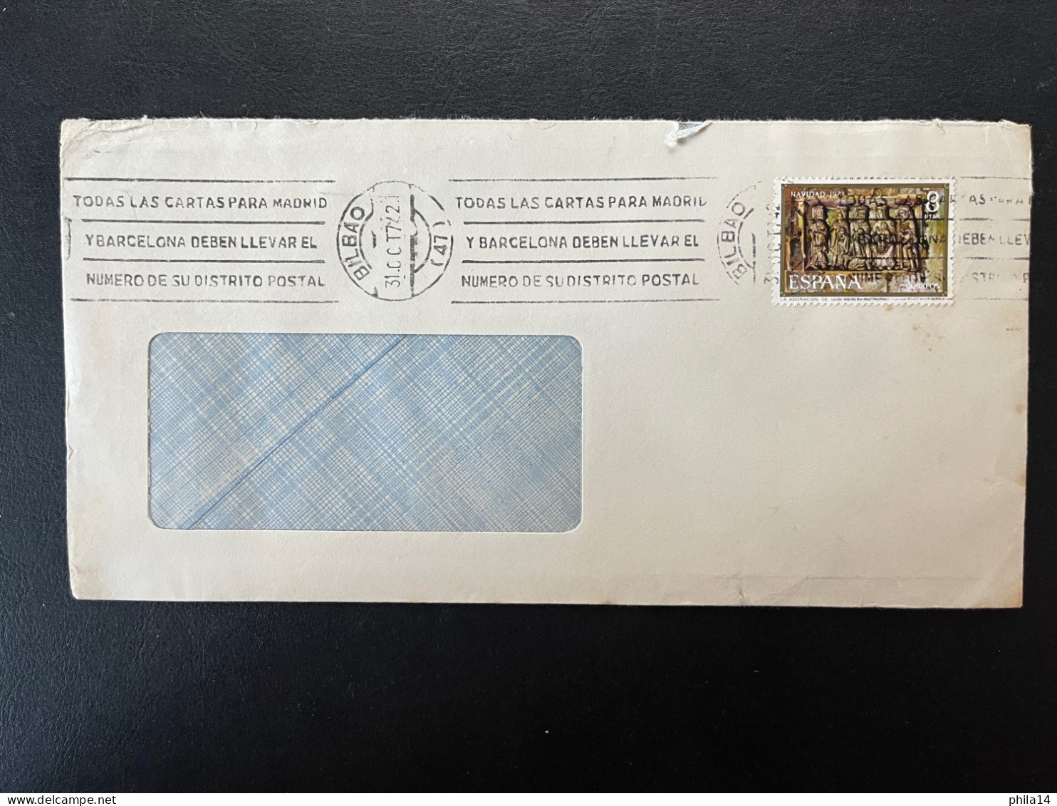 ESPANA COVER / ENVELOPPE ESPAGNE / 1972 BILBAO - Covers & Documents