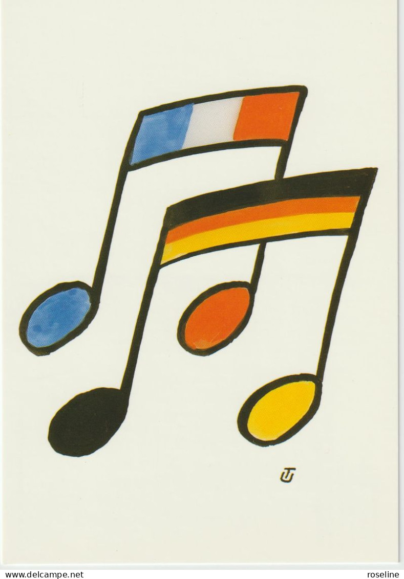 UNGERER - Rencontres Musicales  Karlsruhe Allemagne - Drapeaux En Notes De Musique - CPM 10,x15 TBE 1997 Neuve - Ungerer