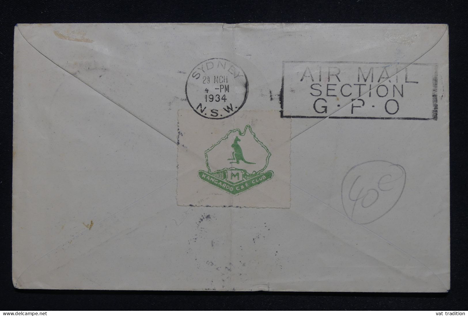 NOUVELLE ZELANDE - Enveloppe Par Avion En 1934 - L 147009 - Lettres & Documents