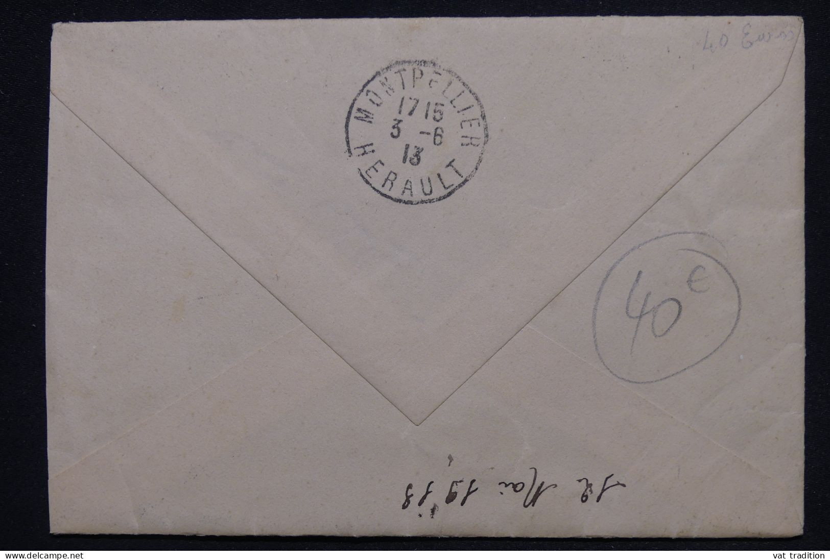 GRANDE COMORE - Type Groupe Surchargé Sur Enveloppe De Tananarive En 1913 Pour Montpellier - L 147010 - Storia Postale