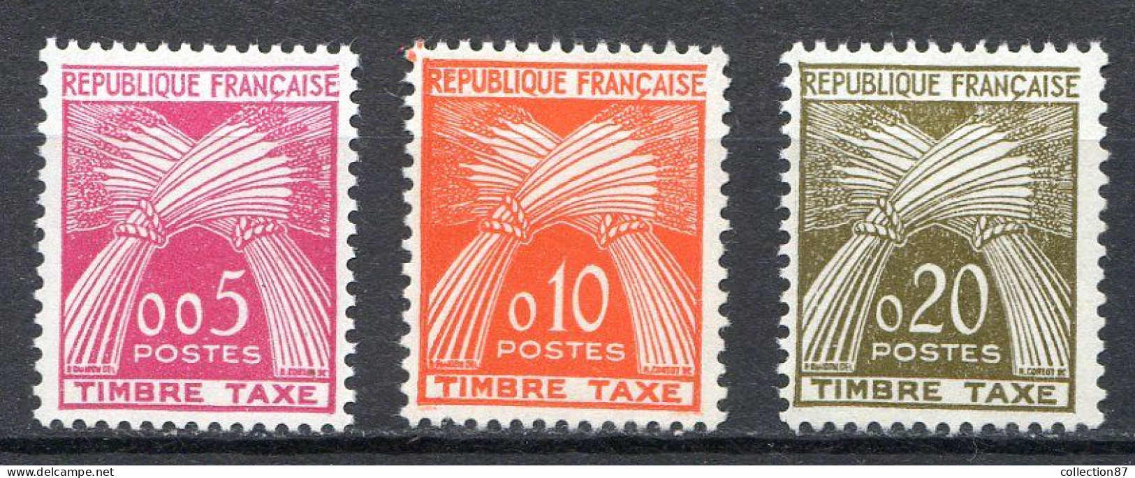 Réf 74 CL2 < -- FRANCE < TAXE N° 90+91+92 ** NEUF Luxe ** MNH - Cat 15.00 € - 1960-.... Mint/hinged