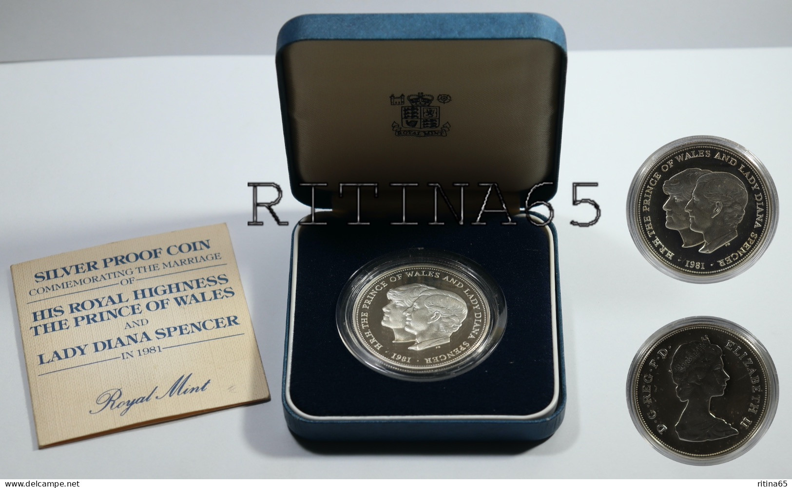 REGNO UNITO 25 NEW PENCE 1981 PROOF MARRIAGE MATRIMONIO LADY DIANA KM# 925a - Maundy Sets  & Conmemorativas