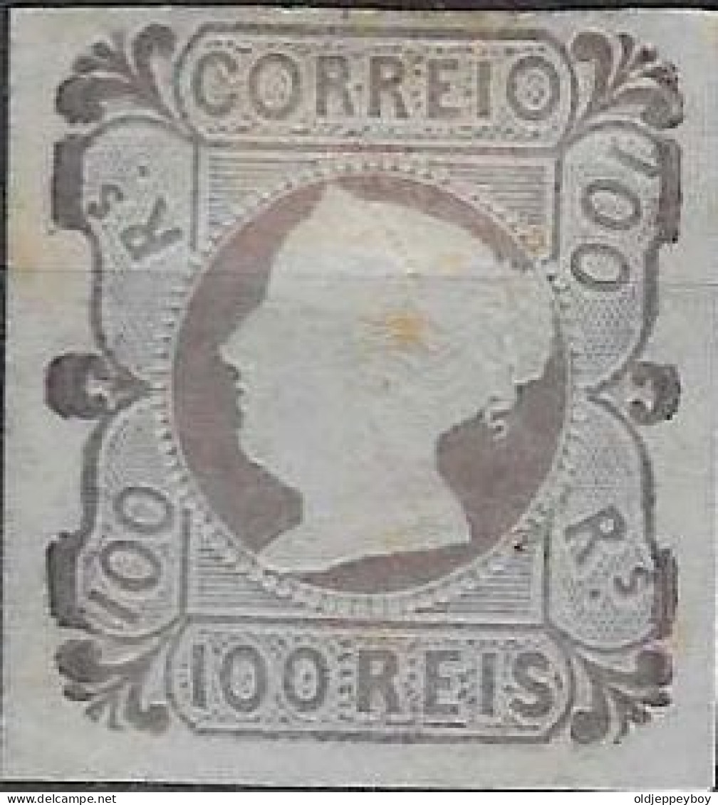 Reimpressões De 1863 * 1853 – D. Maria II. MF4 100 Reis, Lilás, Com Três Margens Normais E Uma Curta. Valor De Cat 400+€ - Unused Stamps