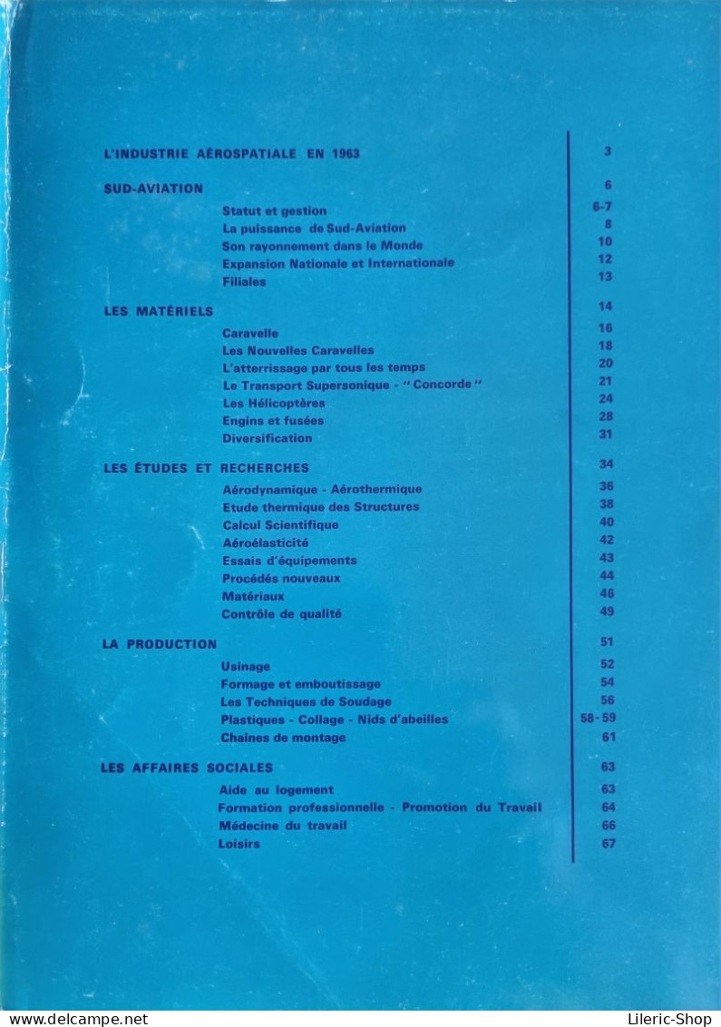 MANUEL SUD-AVIATION DE 1963 - 68 PAGES PHOTOS DE DIEUZAIDE DOISNEAUX ET JOSSE NOEL 270x280 - Autres & Non Classés