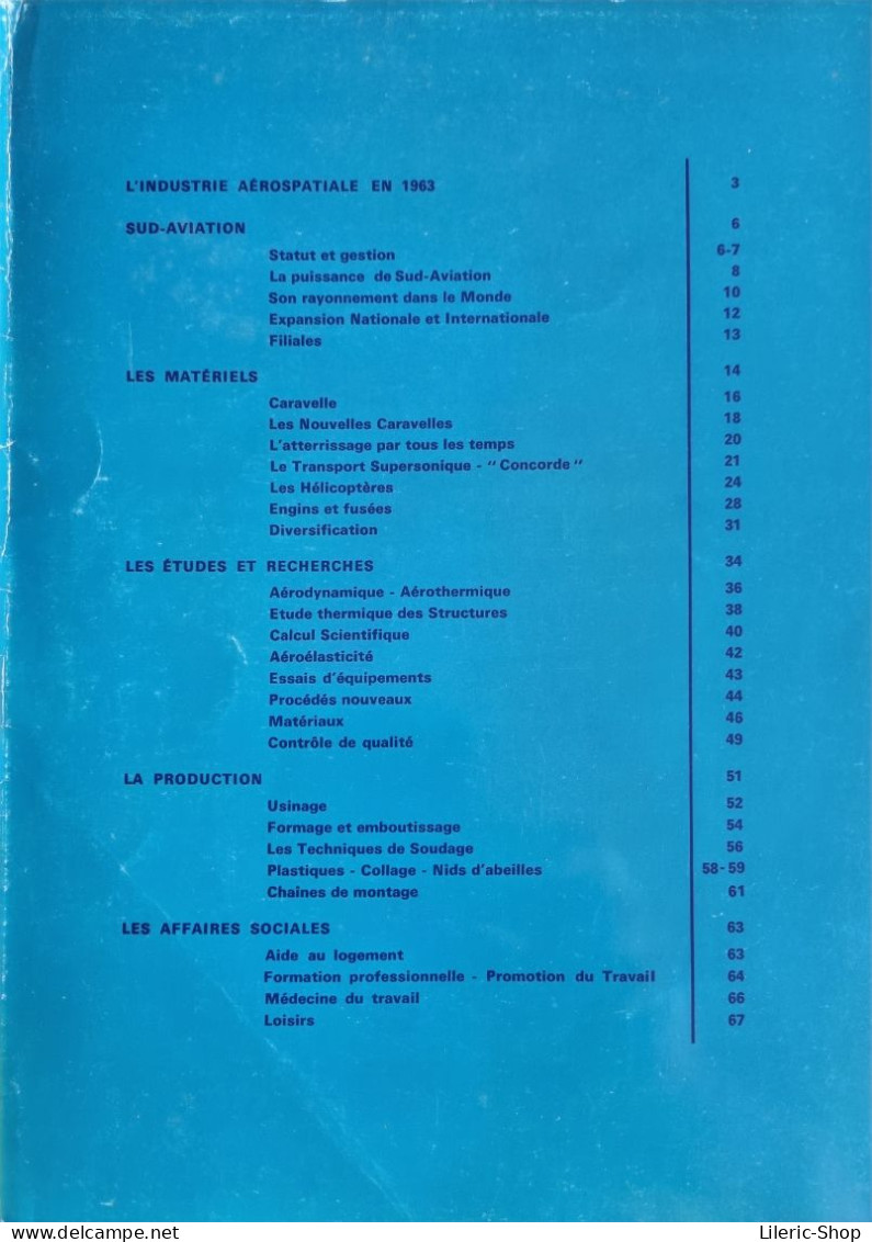 MANUEL SUD-AVIATION DE 1963 - 68 PAGES PHOTOS DE DIEUZAIDE DOISNEAUX ET JOSSE NOEL 270x280 - Sonstige & Ohne Zuordnung