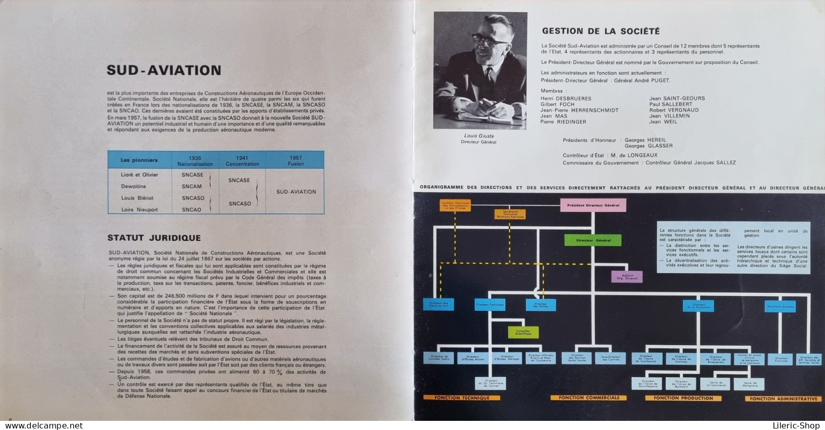MANUEL SUD-AVIATION DE 1963 - 68 PAGES PHOTOS DE DIEUZAIDE DOISNEAUX ET JOSSE NOEL 270x280 - Andere & Zonder Classificatie
