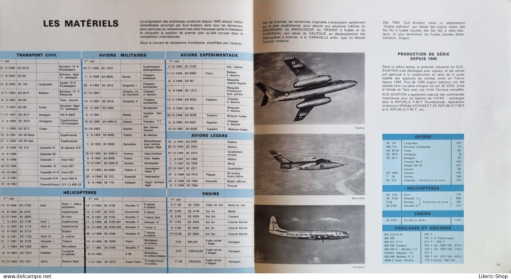 MANUEL SUD-AVIATION DE 1963 - 68 PAGES PHOTOS DE DIEUZAIDE DOISNEAUX ET JOSSE NOEL 270x280