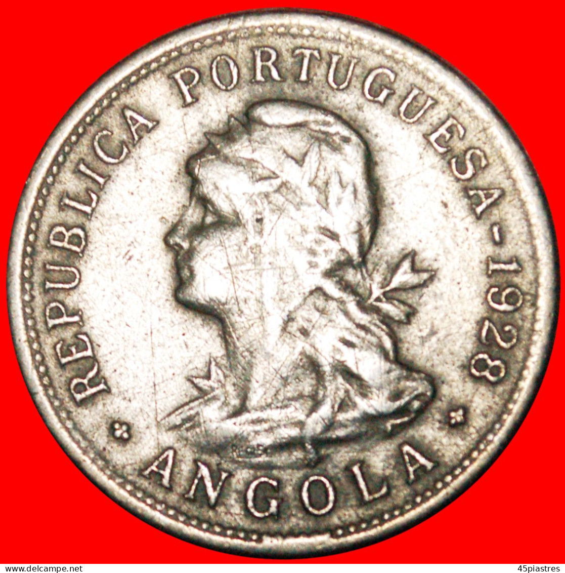 * PORTUGAL (1927-1928): ANGOLA  50 CENTAVOS 1928! · LOW START! · NO RESERVE!!! - Angola