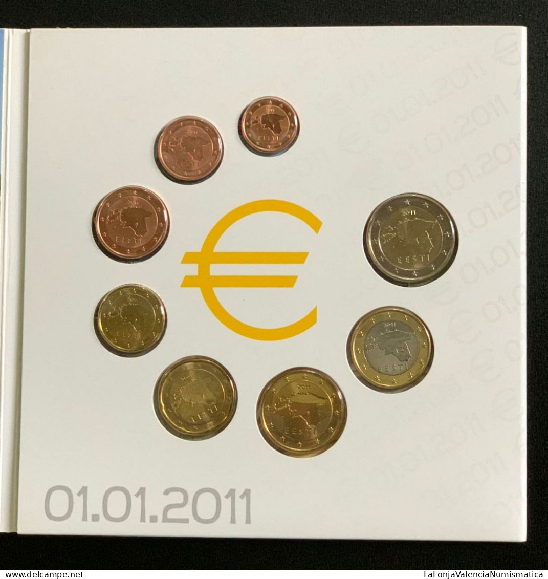 Estonia Cartera Euro Set 8 Monedas 2011 Sc Unc - Estonia