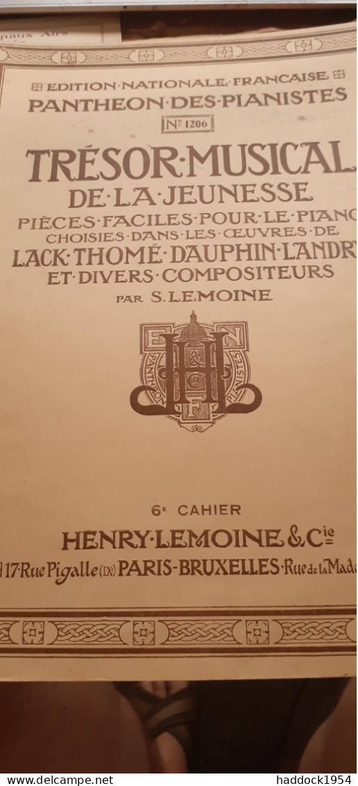 5 Pièces Faciles Pour Le Piano LACK  DAUPHIN LANDRY DE MESQUITA MELDER Henry Lemoine 1937 - P-R