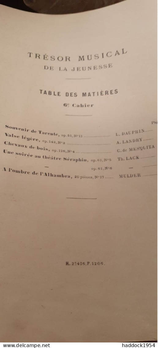 5 Pièces Faciles Pour Le Piano LACK  DAUPHIN LANDRY DE MESQUITA MELDER Henry Lemoine 1937 - P-R