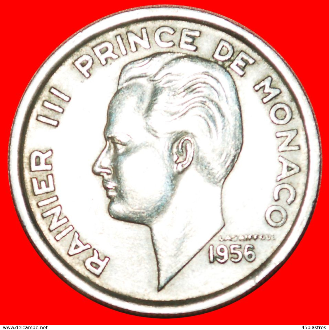 * FRANCE: MONACO  100 FRANCS 1956! RAINIER III (1949-2005) · LOW START! · NO RESERVE!!! - 1949-1956 Oude Frank