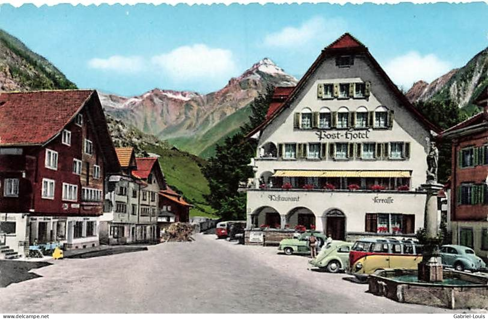 Wassen Gotthard Susten Route Post Hotal Vormais Kurhaus VW Coccinelle Bus Oldtiemer - Wassen