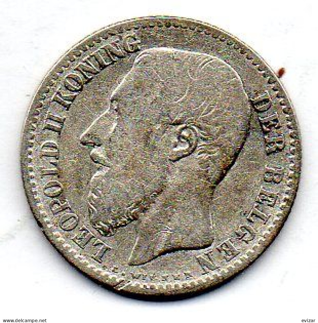 BELGIUM - 1 Franc, Silver, Year 1886, KM # 29, Dutch Legend - 1 Franc