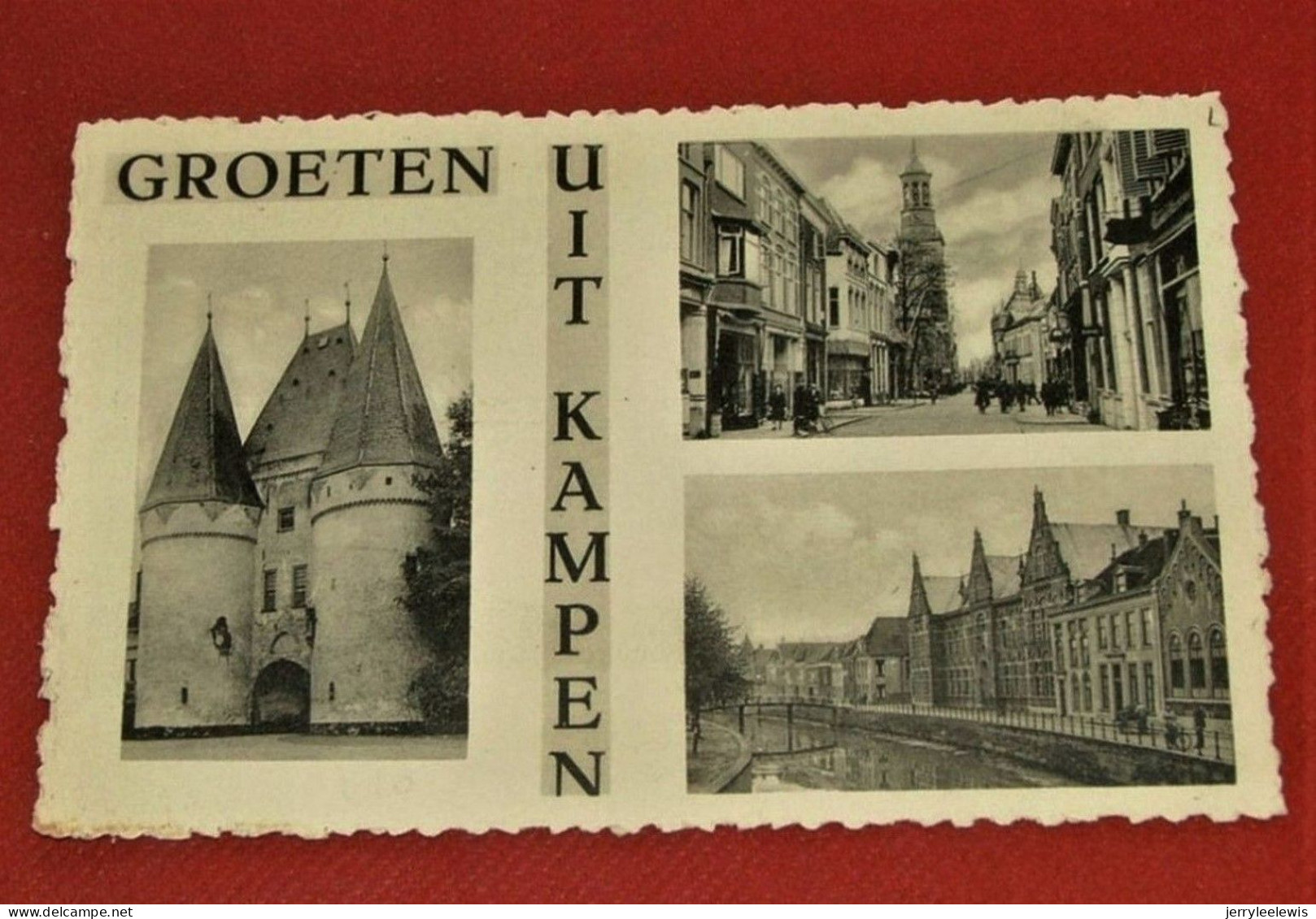 KAMPEN  -  2 POSTKAARTEN :   " Oudestraat " -  " Groeten Uit Kampen " - Kampen