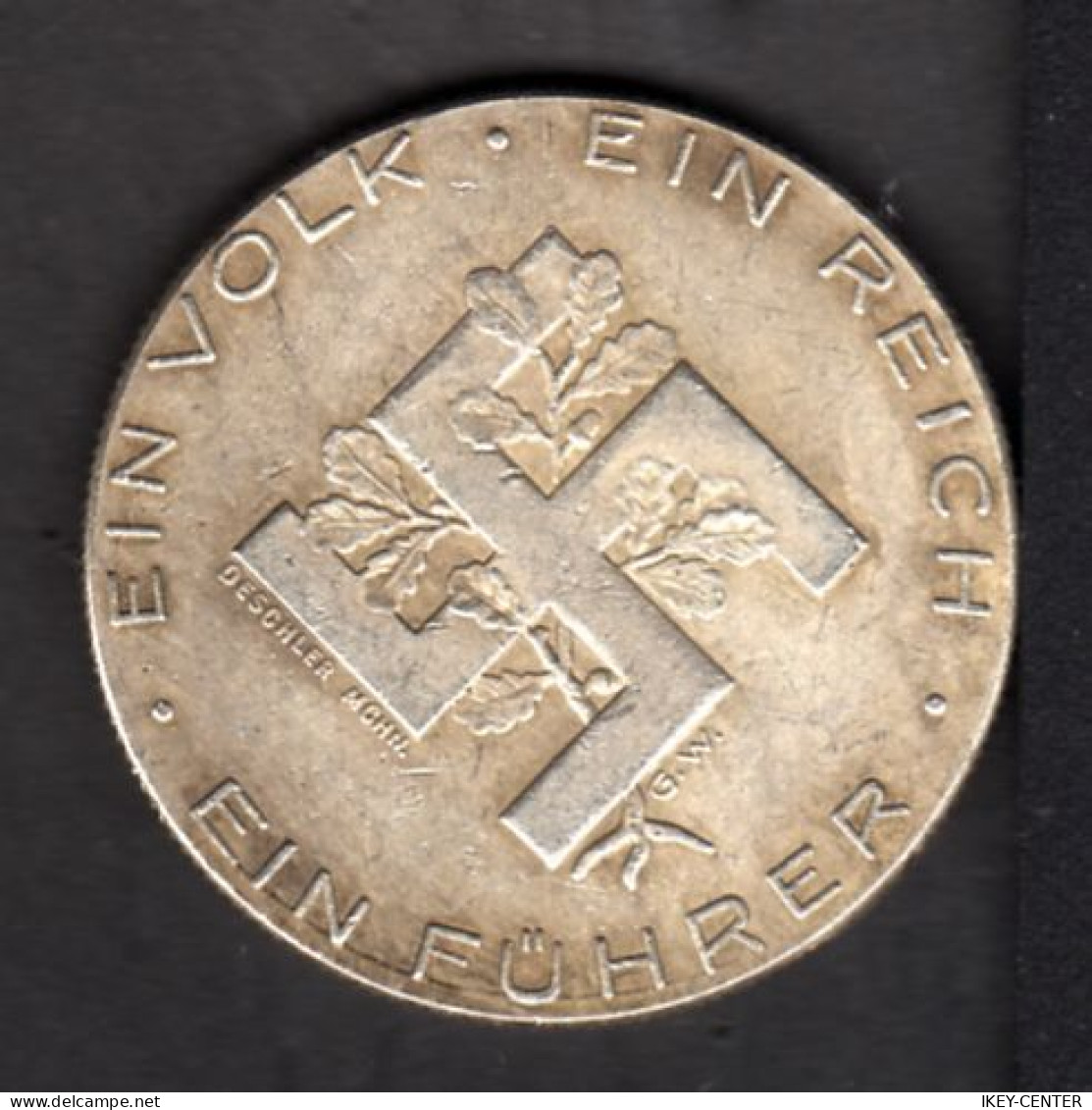 JM6-GERMAN EMPIRE-MILITARY NAZI PROPAGANDA Coin Medall Fuhrer ADOLF HITLER.WWII.DEUTSCHES REICH.médaille- Pièce. - 1939-45