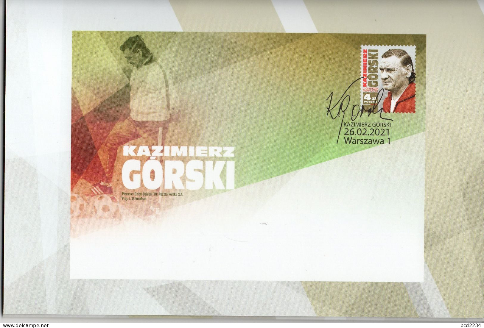 POLAND 2021 POST OFFICE LIMITED EDITION FOLDER: KAZIMIERZ GORSKI POLISH WORLD CUP PLAYER MANAGER COACH FOOTBALL SOCCER - Covers & Documents