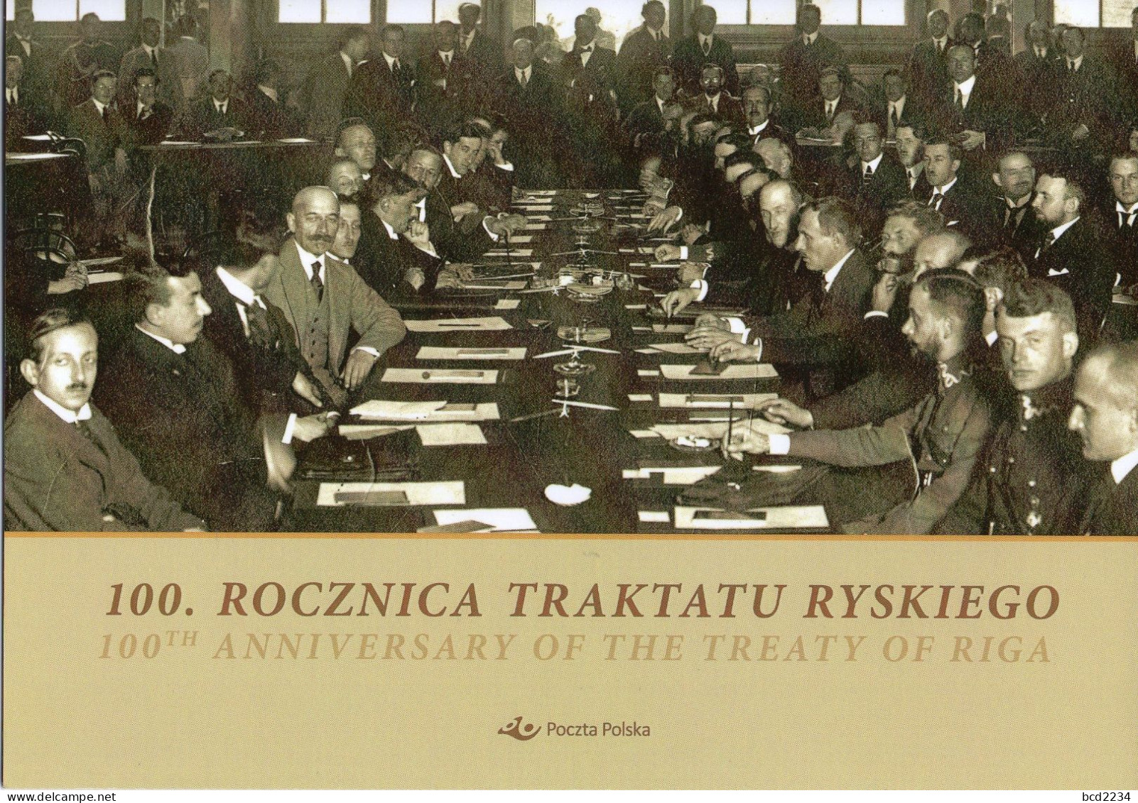 POLAND 2021 POST OFFICE LIMITED EDITION FOLDER: 100TH ANNIVERSARY OF TREATY OF RIGA LATVIA 1921 ENDING POLISH SOVIET WAR - Storia Postale