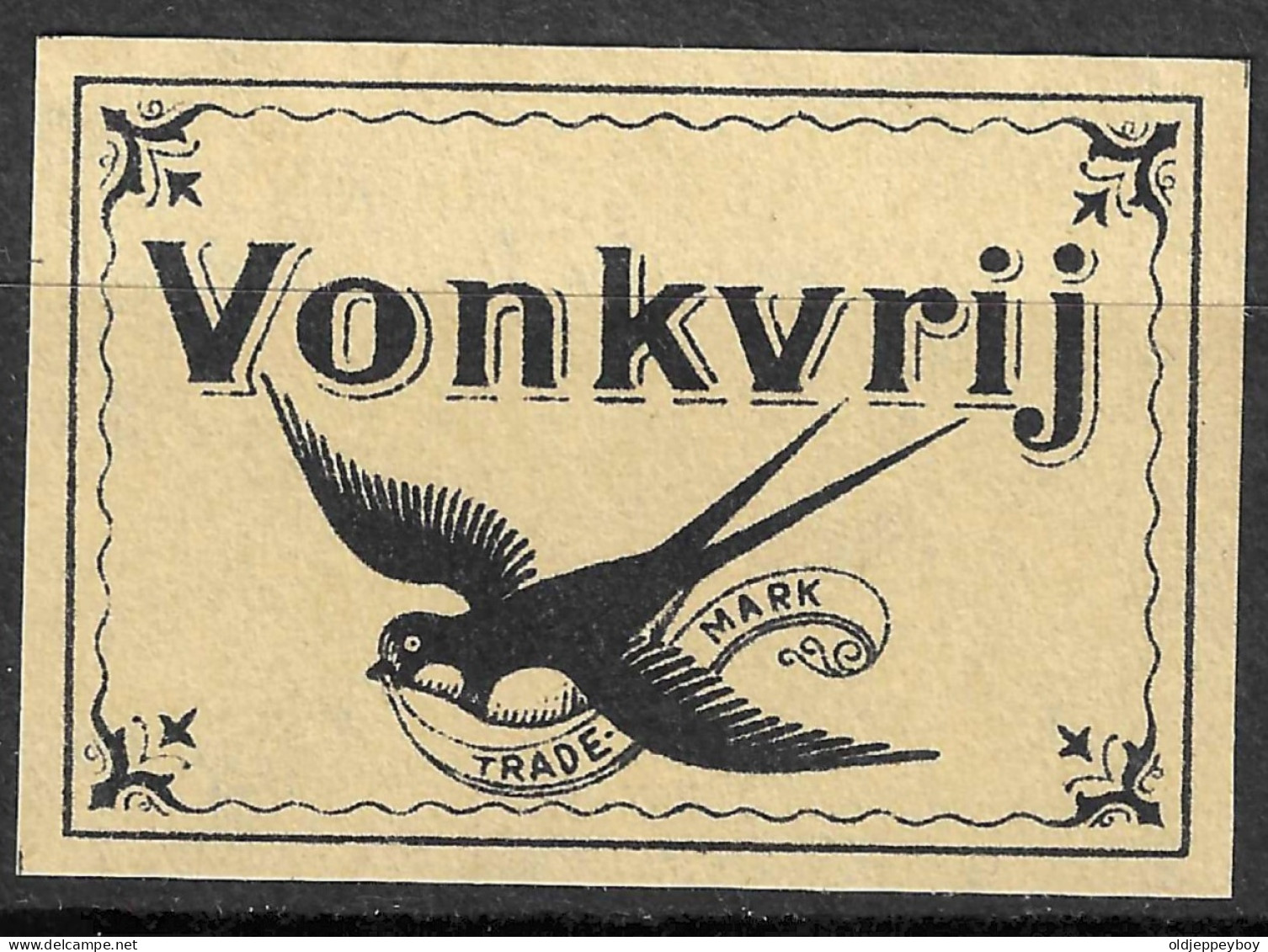 MADE IN FINLAND MATCHBOX LABEL Phillumeny Vonkvrij Lucifers Netherlands - SPARROW BIRD 5 X 3.5 CM - Boites D'allumettes - Etiquettes