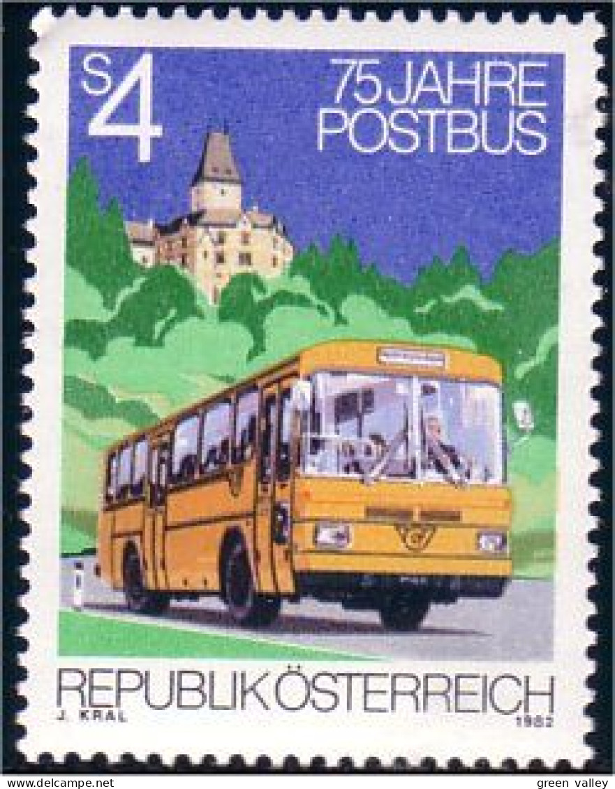 154 Austria 1982 Mail Bus Autobus Postal MNH ** Neuf SC (AUT-178) - Busses