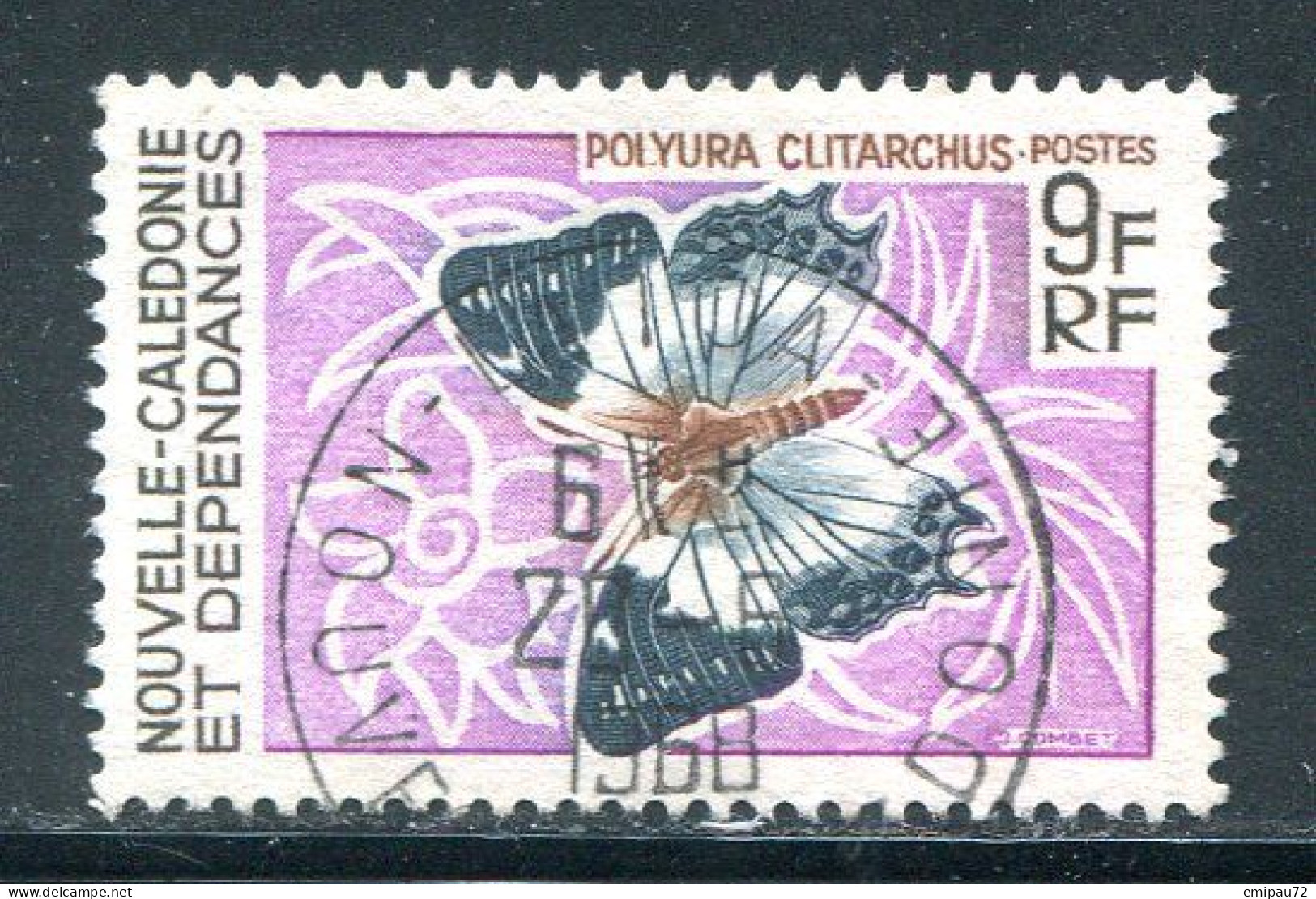 NOUVELLE CALEDONIE- Y&T N°342- Oblitéré (papillon) (très Belle Oblitération!!!) - Used Stamps