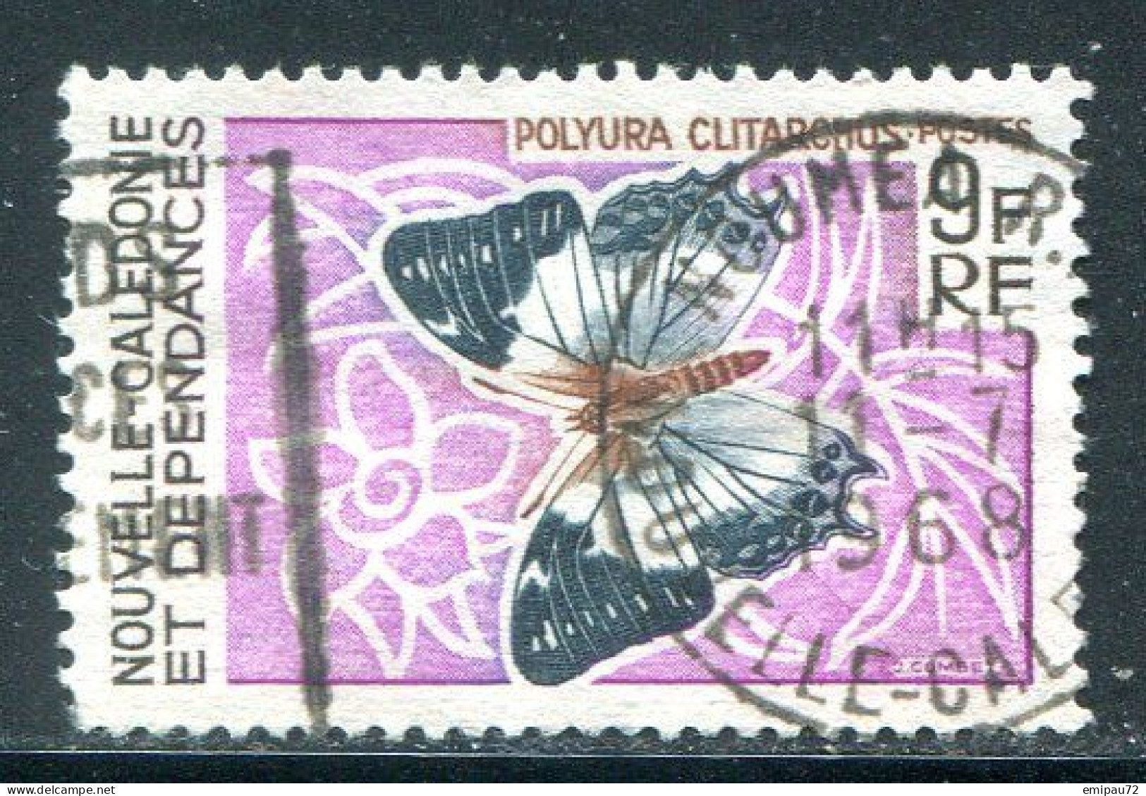 NOUVELLE CALEDONIE- Y&T N°342- Oblitéré (papillon) (très Belle Oblitération!!!) - Used Stamps