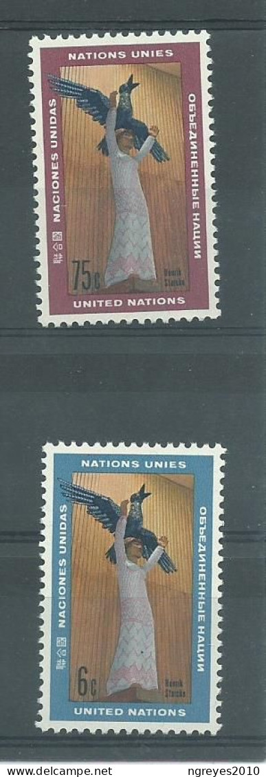 230044823  NACIONES UNIDAS NUEVA YORK  YVERT  Nº177/178  **/MNH - Unused Stamps