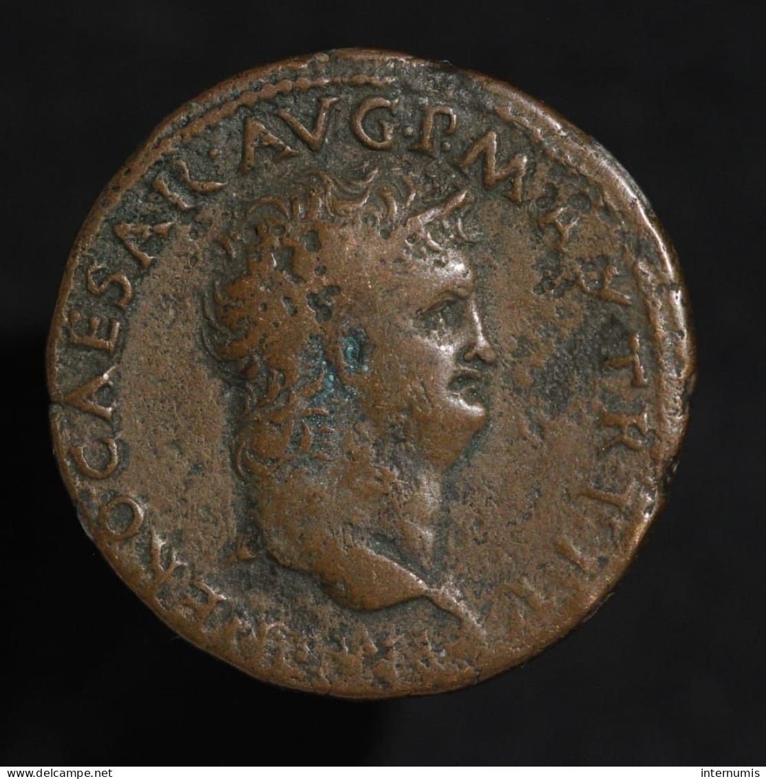 NERON / NERO, AS - Victoire / Victory - SC, (62-68), Lyon, Bronze, TB+ (VF), RIC I#543 - The Julio-Claudians (27 BC To 69 AD)