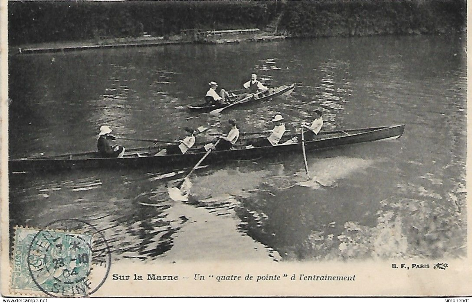 Sur La MARNE - Le Quatre De Pointe à L'entrainement - Roeisport