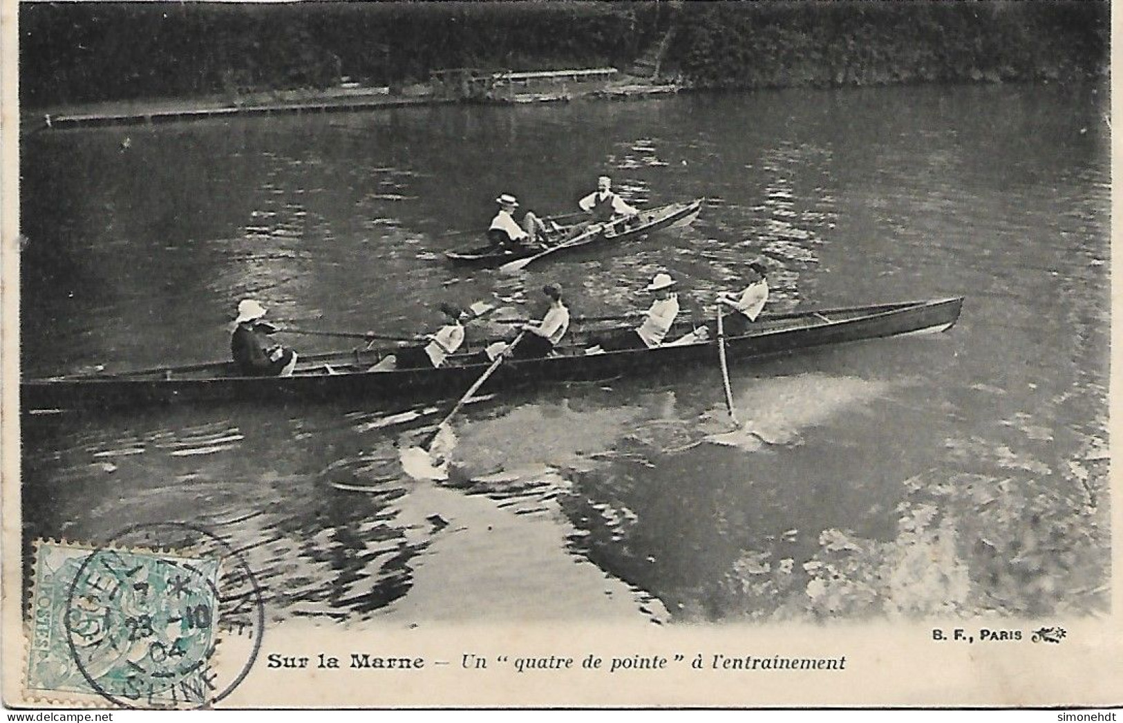 Sur La MARNE - Le Quatre De Pointe à L'entrainement - Rowing