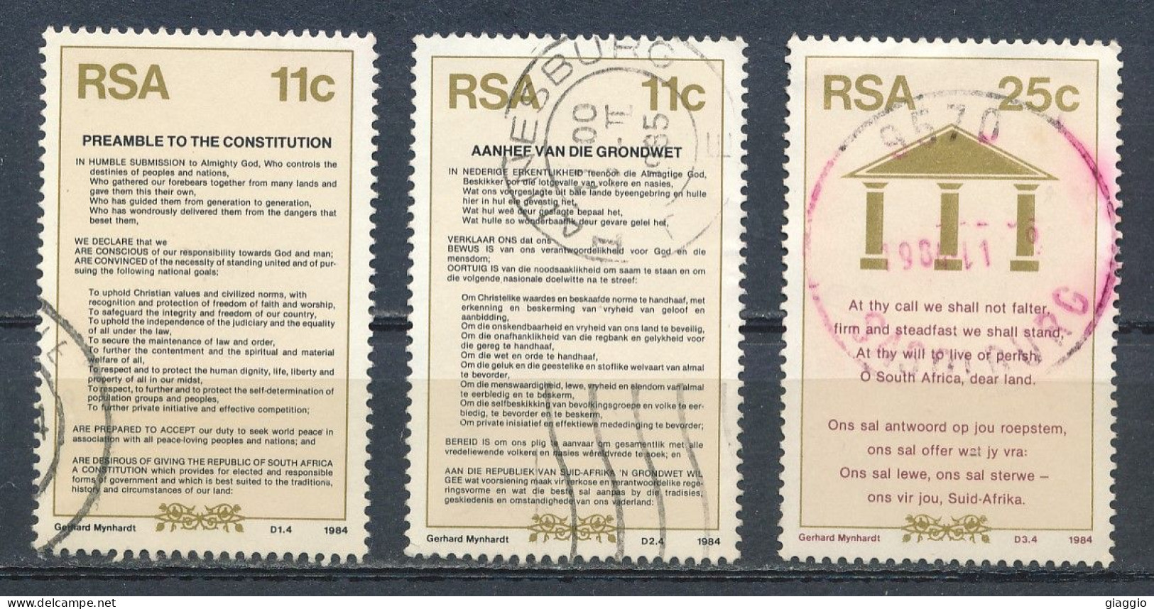 °°° SOUTH AFRICA  - Y&T N°569/71 - 1984 °°° - Used Stamps