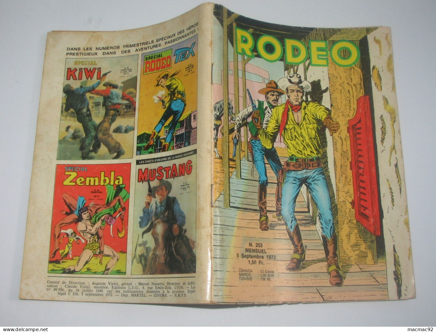 RODEO N°253  - 5 Septembre 1972    **** EN ACHAT IMMEDIAT **** - Rodeo